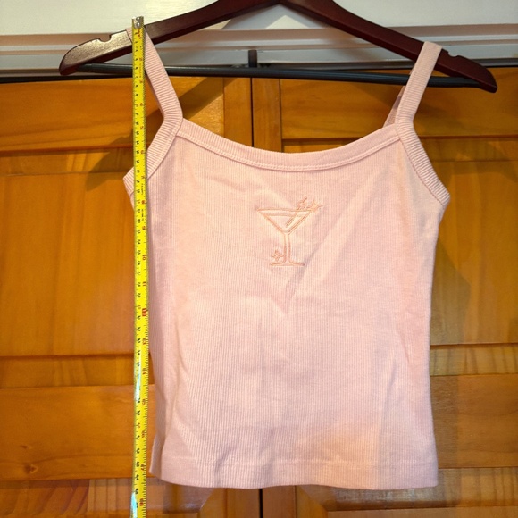 NWOT Pink Martini Cropped Tank Top by Golden Hour Size XS 100% Cotton Ribbed - Picture 6 of 8